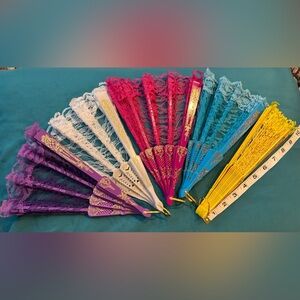 Decorative Lace Fans 5-pack bundle